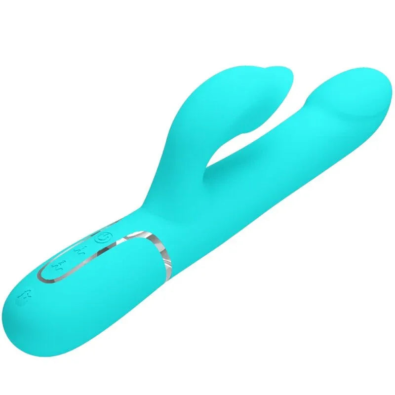 PRETTY LOVE - RABBIT VIBRATOR PEARLS AQUA GREEN - Vanelion Paradise