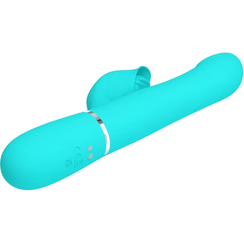 PRETTY LOVE - RABBIT VIBRATOR PEARLS AQUA GREEN - Vanelion Paradise