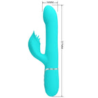 PRETTY LOVE - RABBIT VIBRATOR PEARLS AQUA GREEN - Vanelion Paradise
