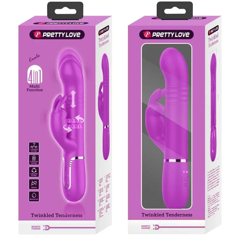 PRETTY LOVE - COALE RABBIT VIBRATOR PERLEN VIOLET - Vanelion Paradise