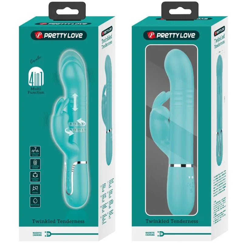 PRETTY LOVE - COALE RABBIT VIBRATOR PERLEN AQUAGRÜN - Vanelion Paradise