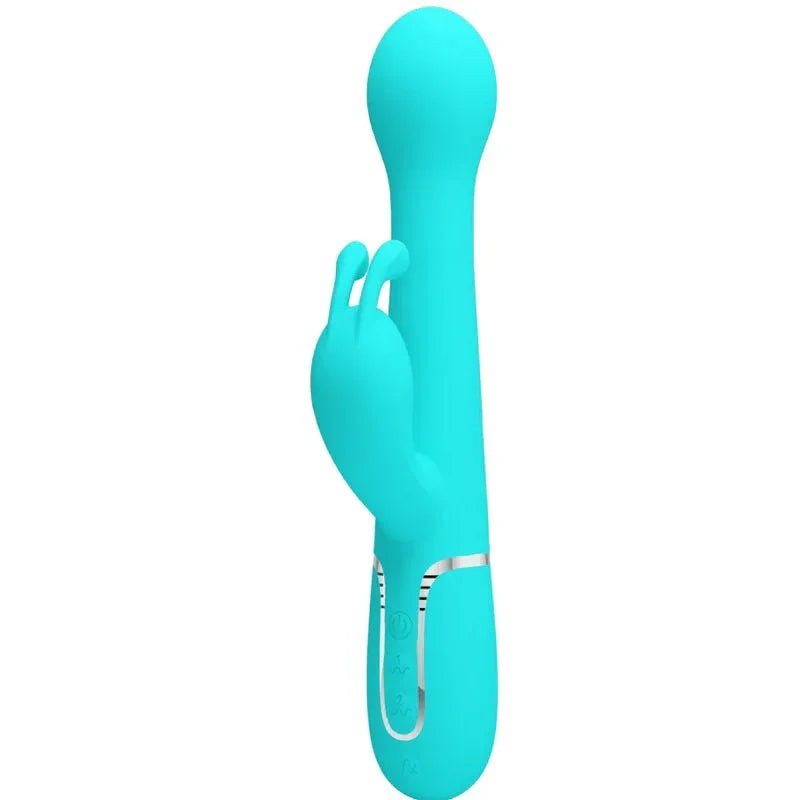 PRETTY LOVE - DEJON RABBIT VIBRATOR 3 IN 1 MULTIFUNKTIONS-AQUAGRÜN - Vanelion Paradise