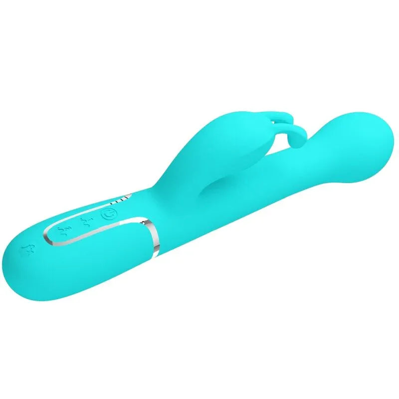 PRETTY LOVE - DEJON RABBIT VIBRATOR 3 IN 1 MULTIFUNKTIONS-AQUAGRÜN - Vanelion Paradise