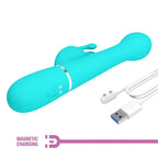 PRETTY LOVE - DEJON RABBIT VIBRATOR 3 IN 1 MULTIFUNKTIONS-AQUAGRÜN - Vanelion Paradise
