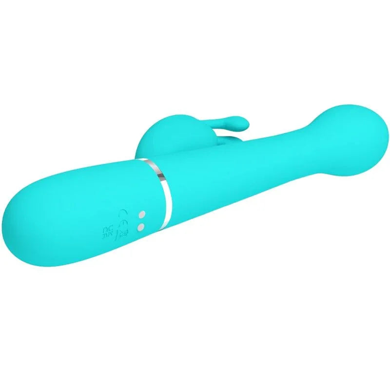PRETTY LOVE - DEJON RABBIT VIBRATOR 3 IN 1 MULTIFUNKTIONS-AQUAGRÜN - Vanelion Paradise