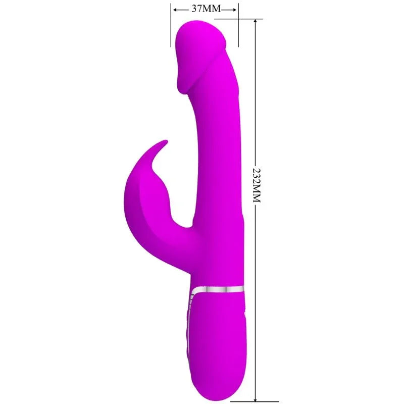 PRETTY LOVE - DEJON RABBIT VIBRATOR 3 IN 1 MULTIFUNKTIONS FUCSIA - Vanelion Paradise