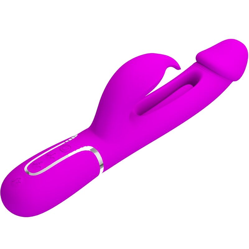 PRETTY LOVE - DEJON RABBIT VIBRATOR 3 IN 1 MULTIFUNKTIONS FUCSIA