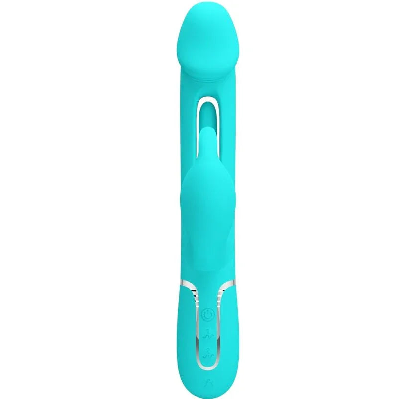 PRETTY LOVE - DEJON RABBIT VIBRATOR 3 IN 1 MULTIFUNKTIONS-AQUAGRÜN - Vanelion Paradise