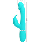 PRETTY LOVE - DEJON RABBIT VIBRATOR 3 IN 1 MULTIFUNKTIONS-AQUAGRÜN - Vanelion Paradise
