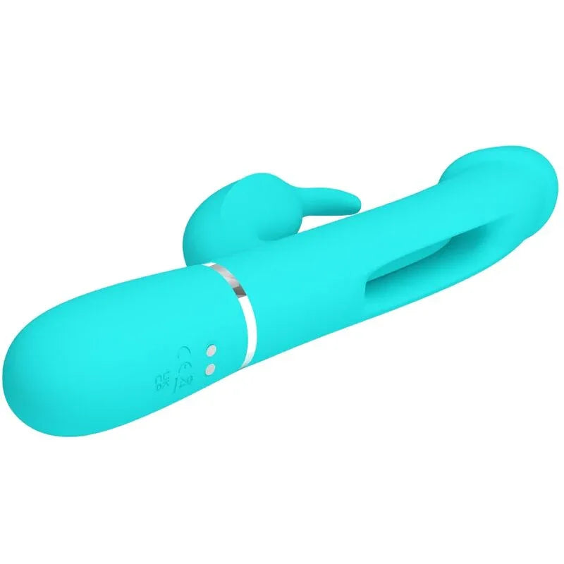 PRETTY LOVE - DEJON RABBIT VIBRATOR 3 IN 1 MULTIFUNKTIONS-AQUAGRÜN - Vanelion Paradise
