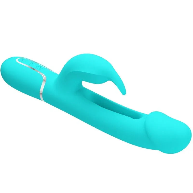 PRETTY LOVE - DEJON RABBIT VIBRATOR 3 IN 1 MULTIFUNKTIONS-AQUAGRÜN - Vanelion Paradise