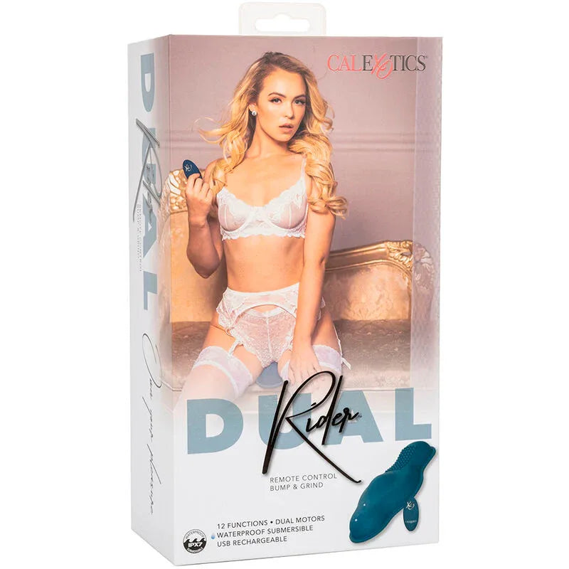 CALEXOTICS - RIDER MASSAGER DOPPELMOTOR FERNBEDIENUNG BLAU - Vanelion Paradise