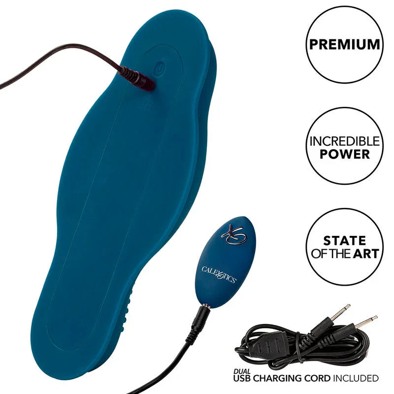 CALEXOTICS - RIDER MASSAGER DOPPELMOTOR FERNBEDIENUNG BLAU - Vanelion Paradise