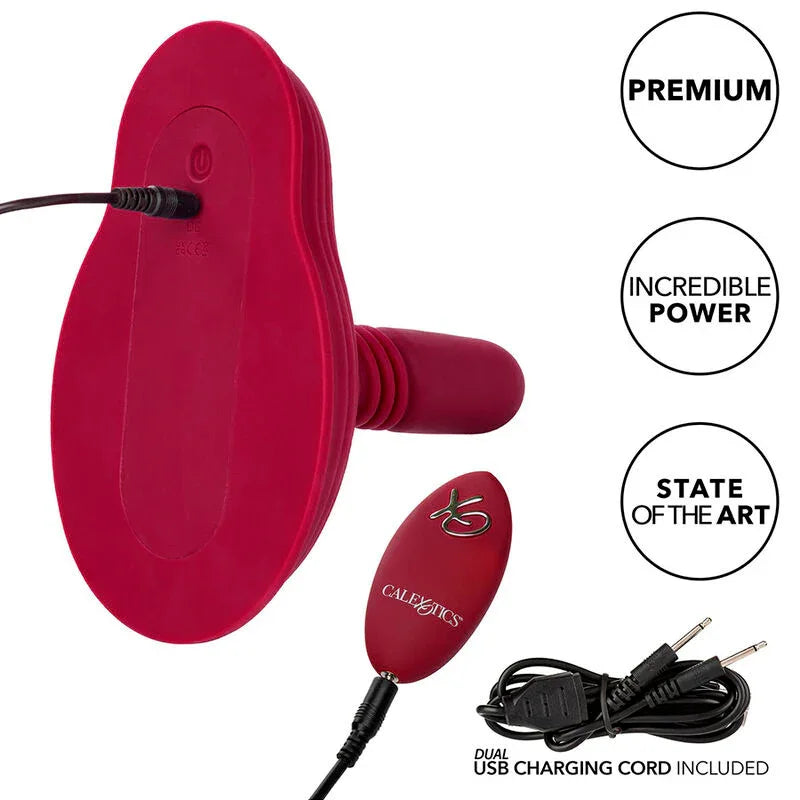 CALEXOTICS - RIDER MASSAGER DOPPELMOTOR FERNBEDIENUNG ROT - Vanelion Paradise