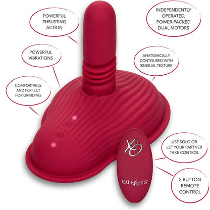 CALEXOTICS - RIDER MASSAGER DOPPELMOTOR FERNBEDIENUNG ROT