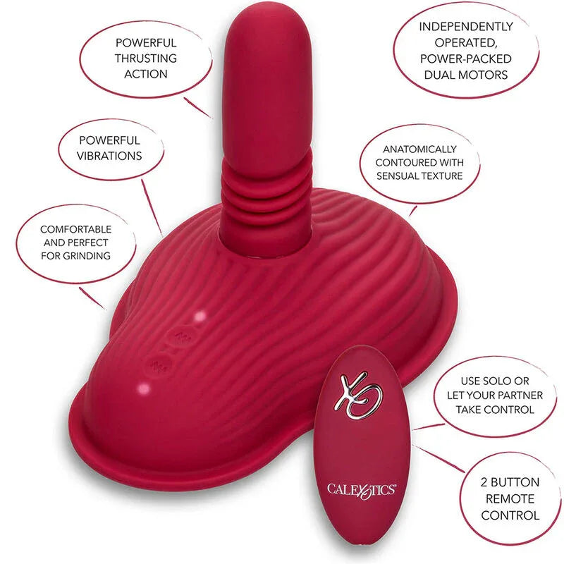 CALEXOTICS - RIDER MASSAGER DOPPELMOTOR FERNBEDIENUNG ROT - Vanelion Paradise