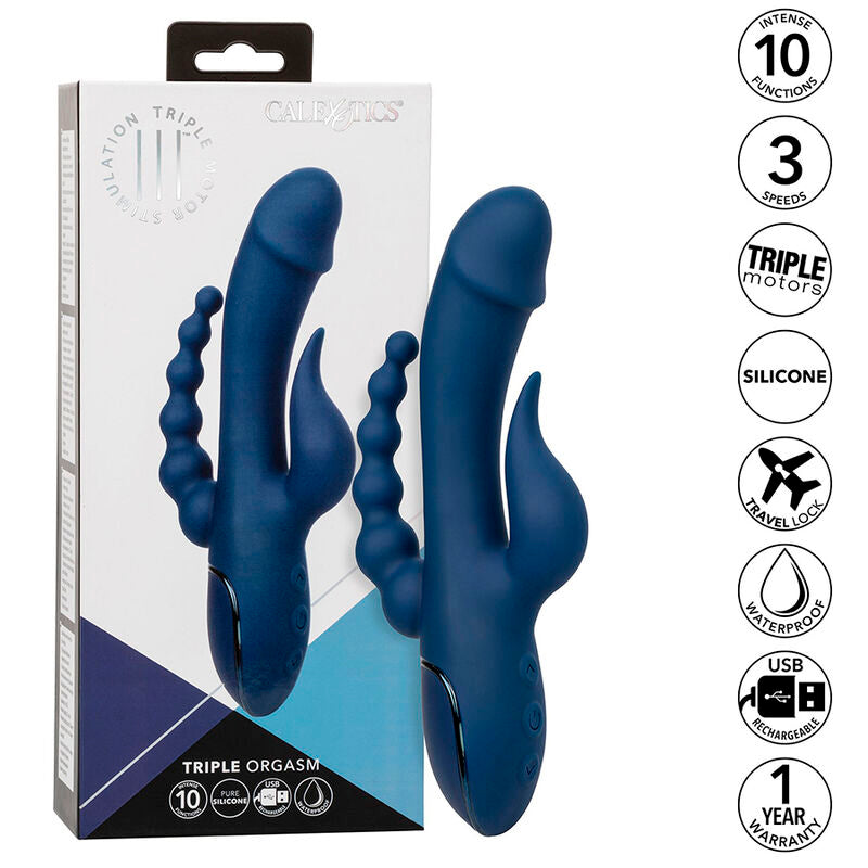 CALEXOTICS - VIBRATOR DREIFACH-ORGASMUS BLAU