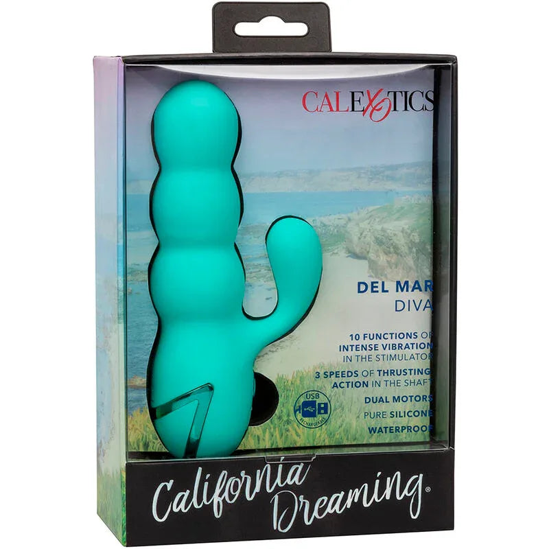 CALEXOTICS - DEL MAR DIVA VIBRATOR RABBIR AQUA GRÜN VON CALIFORNIA DREAMING - Vanelion Paradise