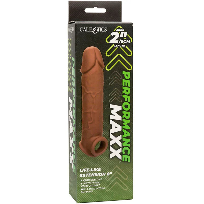 CALEXOTICS - PERFORMANCE MAXX LEBENSNAHE EXTENSION 8 BRAUNE HAUT - Vanelion Paradise