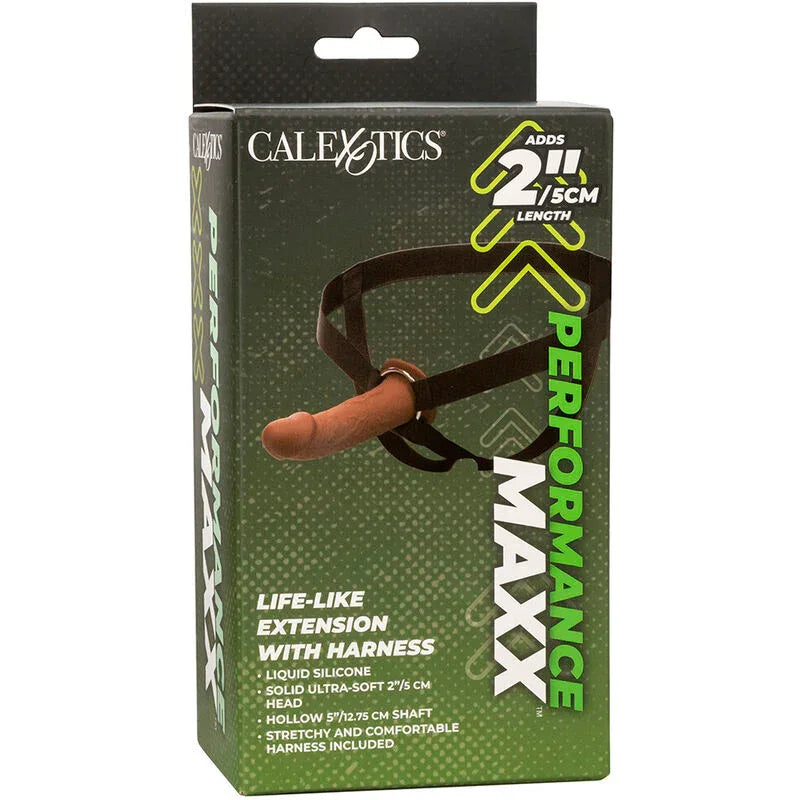 CALEXOTICS - PERFORMANCE MAXX LEBENSECHTE VERLNGERUNG MIT GESCHIRR, BRAUN - Vanelion Paradise
