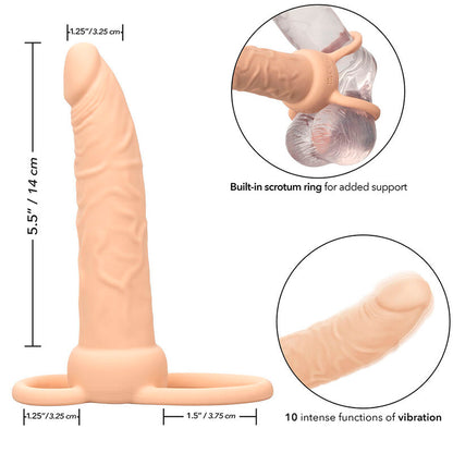 CALEXOTICS - PERFORMANCE MAXX WIEDERAUFLADBARER DUAL PENETRATOR, HELLE HAUT