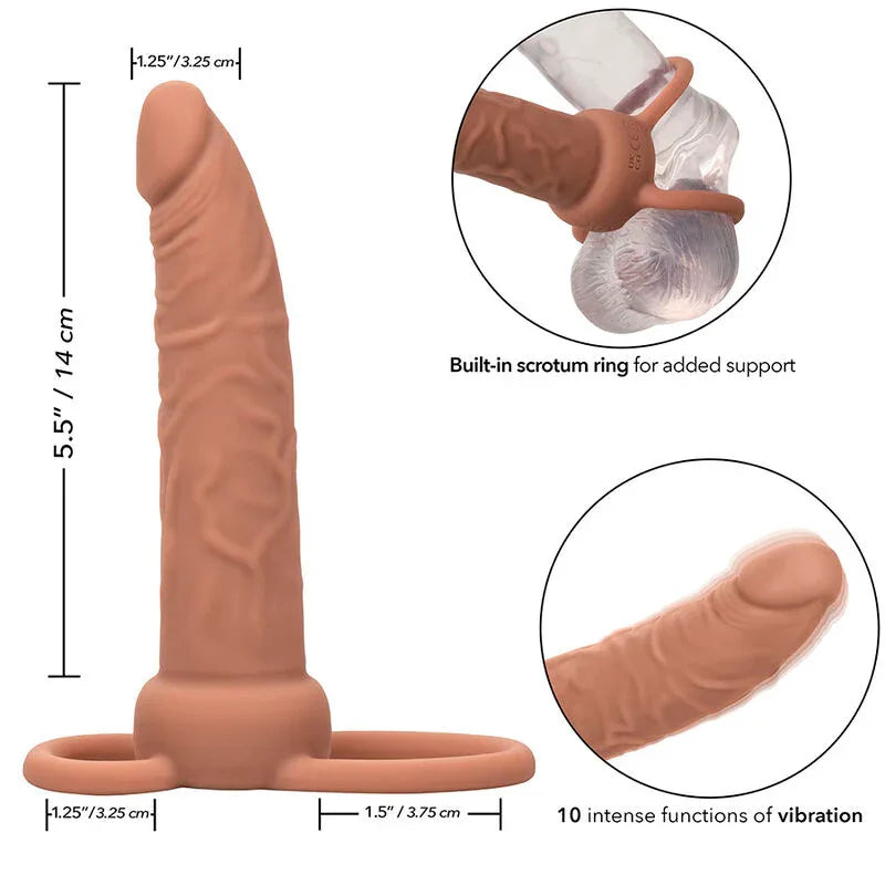 CALEXOTICS - PERFORMANCE MAXX WIEDERAUFLADBARER DUAL-PENETRATOR, BRAUN - Vanelion Paradise