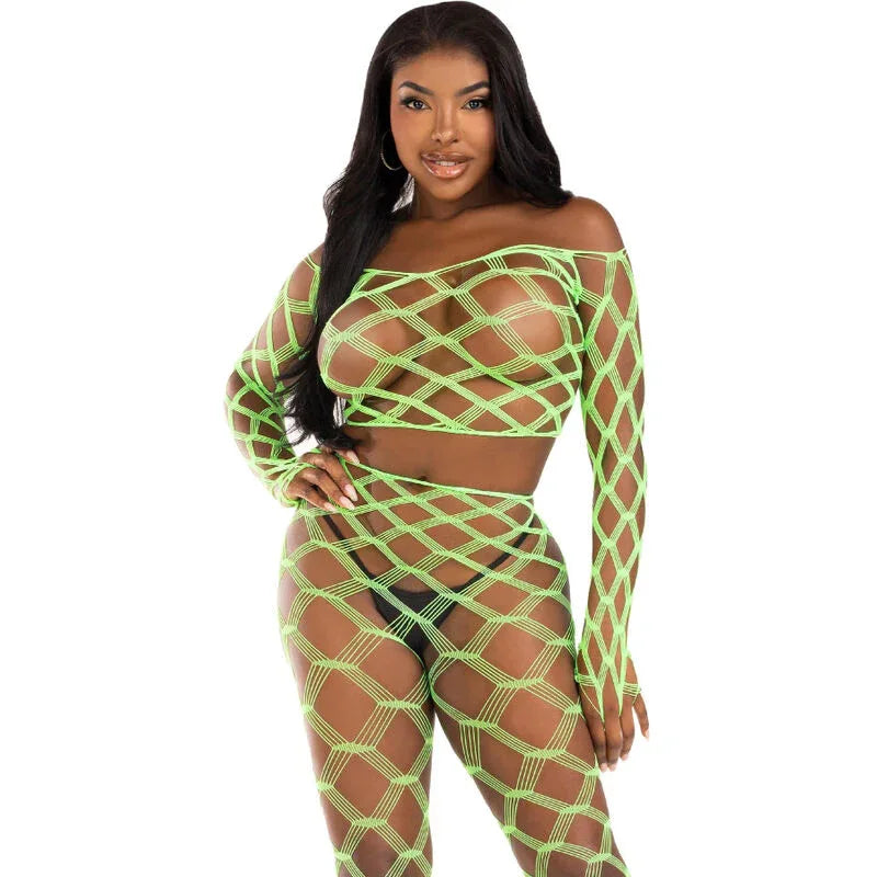 LEG AVENUE - TOP & LEGGINS HARDCORE GRÜN - Vanelion Paradise