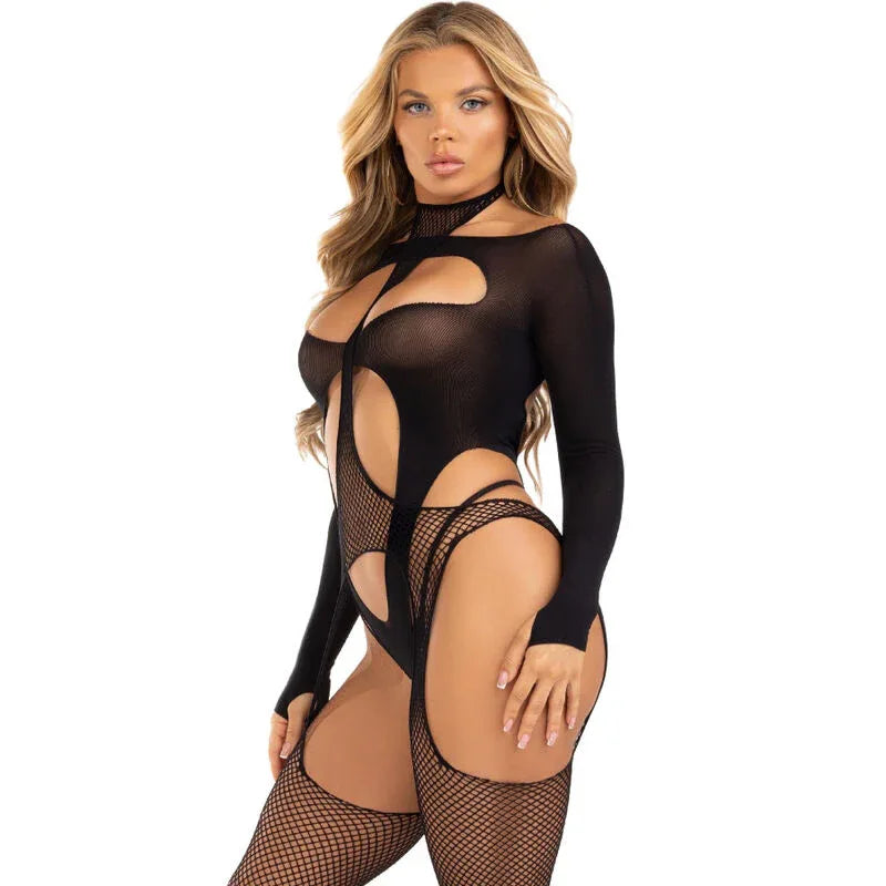 LEG AVENUE - NETZ-BODYSTOCKING SCHWARZ - Vanelion Paradise