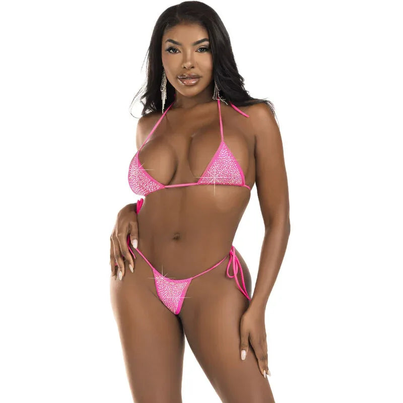 LEG AVENUE - DIAMANTEN-BIKINI BLAU - Vanelion Paradise