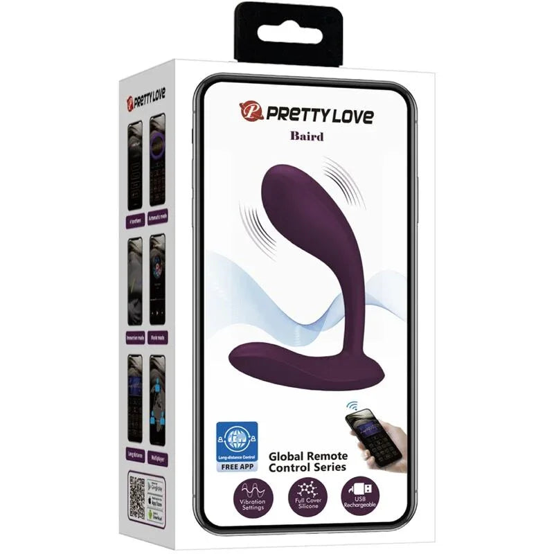PRETTY LOVE - BAIRD G-SPOT 12 VIBRATIONEN WIEDERAUFLADBAR LILA APP - Vanelion Paradise