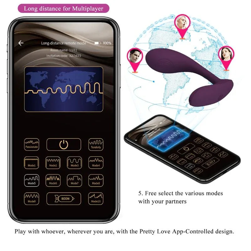 PRETTY LOVE - BAIRD G-SPOT 12 VIBRATIONEN WIEDERAUFLADBAR LILA APP - Vanelion Paradise