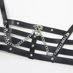 Subblime Korsett-Harness Schwarz mit Kettendetail – One Size - Vanelion Paradise
