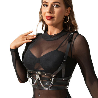 SUBBLIME - KORSETT HARNESS MIT KETTE DETAIL EINE GRÖSSE