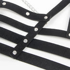 Subblime Korsett-Harness Schwarz mit Kettendetail – One Size - Vanelion Paradise
