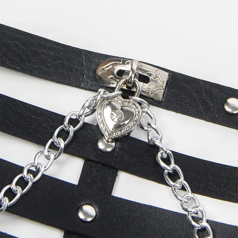 Subblime Korsett-Harness Schwarz mit Kettendetail – One Size - Vanelion Paradise