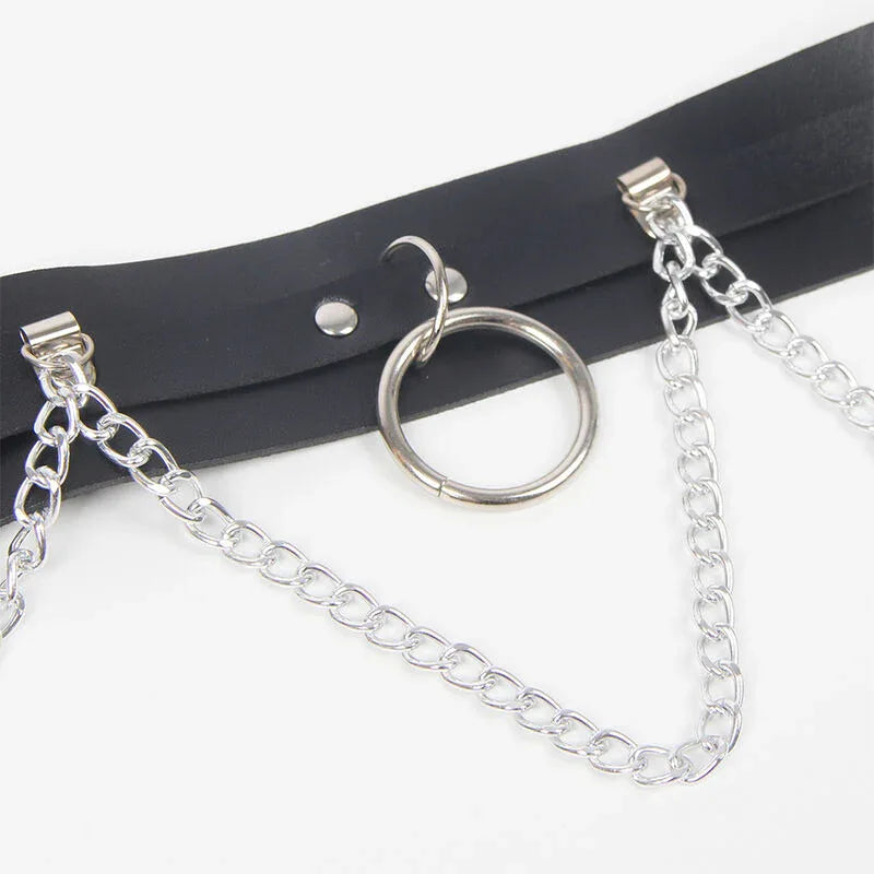 Subblime Harness-Gürtel & Strumpfband – Schwarz, Ketten & Ringe (One Size) - Vanelion Paradise