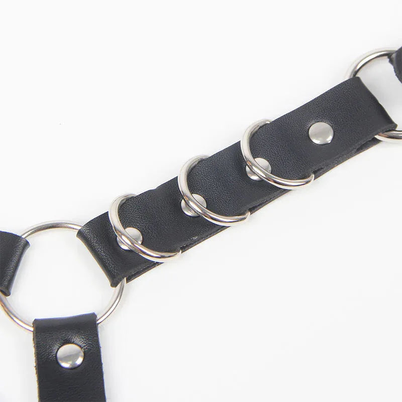 Subblime Harness-Gürtel & Strumpfband – Schwarz, Ketten & Ringe (One Size) - Vanelion Paradise