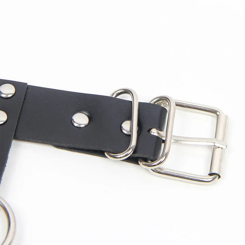 SUBBLIME Harness-BH & Halskette mit Ketten – One Size, Schwarz - Vanelion Paradise