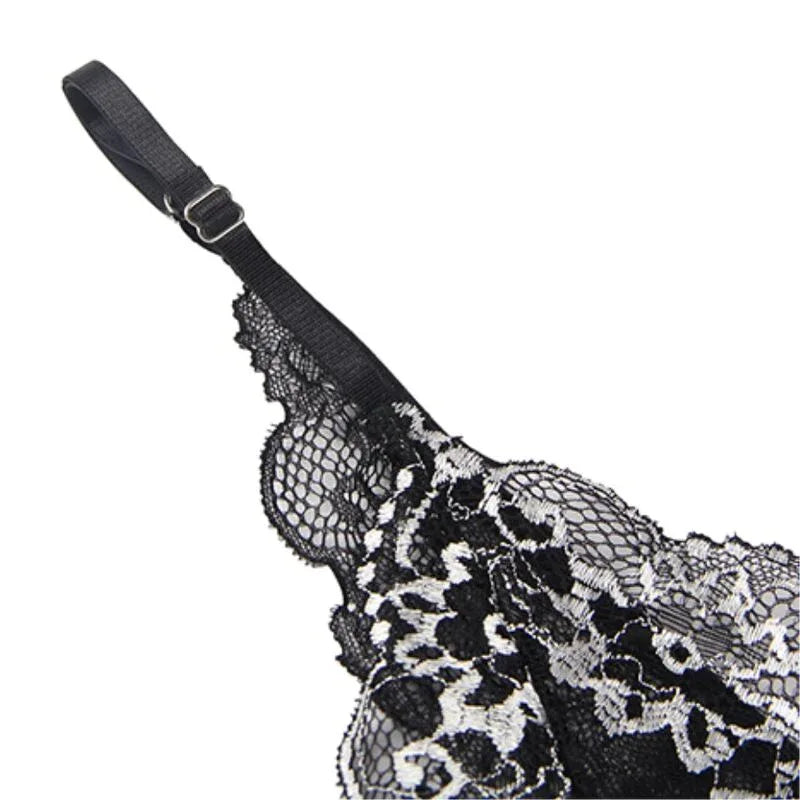 Subblime Babydoll Tüll S/M – Spitzenbrust & Asymmetrie - Vanelion Paradise