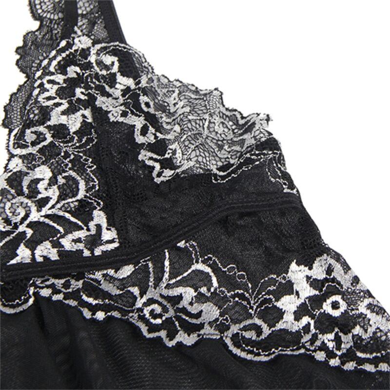 Subblime Babydoll Tüll S/M – Spitzenbrust & Asymmetrie - Vanelion Paradise