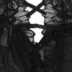 SUBBLIME - TEDDY-HALTER-NECK-BARE-BACK-SPITZE SCHWARZ S/M - Vanelion Paradise