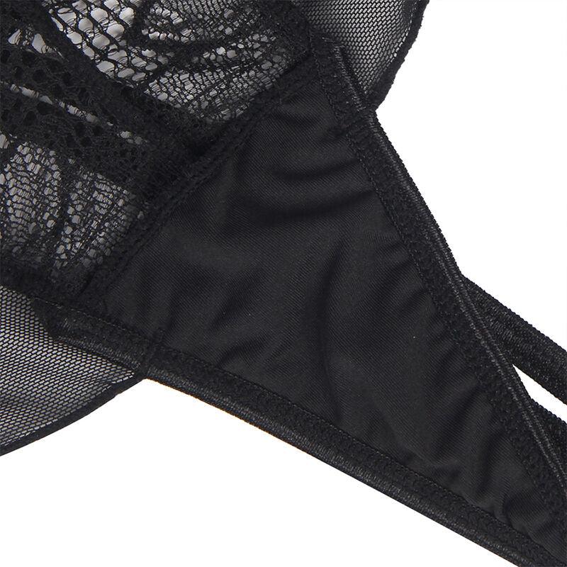 SUBBLIME - TEDDY-HALTER-NECK-BARE-BACK-SPITZE SCHWARZ S/M - Vanelion Paradise