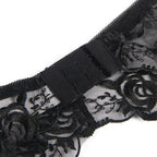 SUBBLIME Dessous-Set 3-teilig: BH, Tanga & Strumpfband S/M - Vanelion Paradise