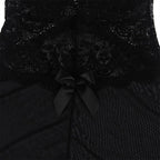 Subblime Babydoll Tüll Schwarz S/M – Spitze & Blumen - Vanelion Paradise