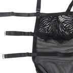 Subblime Babydoll Schwarz S/M – Spitzenträger & Streifen - Vanelion Paradise