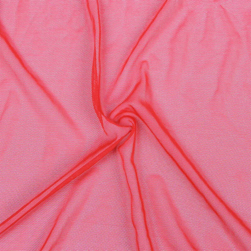 SUBBLIME - TRANSPARENTER STOFFMANTEL MIT SPITZENDETAIL ROT S/M - Vanelion Paradise