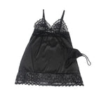 Subblime Babydoll Schwarz S/M – Blumenprint & Rückenöffnung - Vanelion Paradise