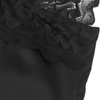 Subblime Babydoll Schwarz S/M – Blumenprint & Rückenöffnung - Vanelion Paradise