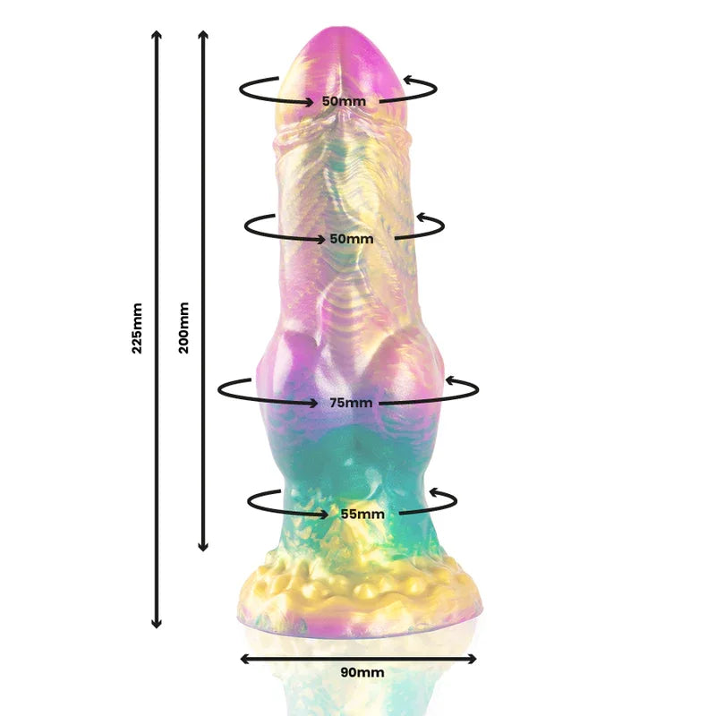 EPIC - IRIS DILDO MIT REGENBOGENFARBENEN HODEN DER VERGNÜGUNG - Vanelion Paradise