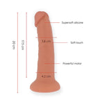 ONINDER - MITTLERER BOGOTÁ-VIBRATORDILDO MIT 9 GESCHWINDIGKEITEN NATÜRLICH 20 CM -O- 4.2 CM - KOSTENLOSE APP - Vanelion Paradise